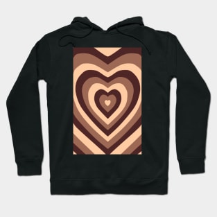 Y2k brown latte heart vintage design Hoodie